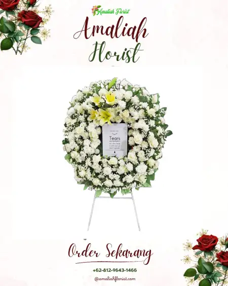 Krans Bunga Duka Mengesta